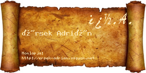 Érsek Adrián névjegykártya